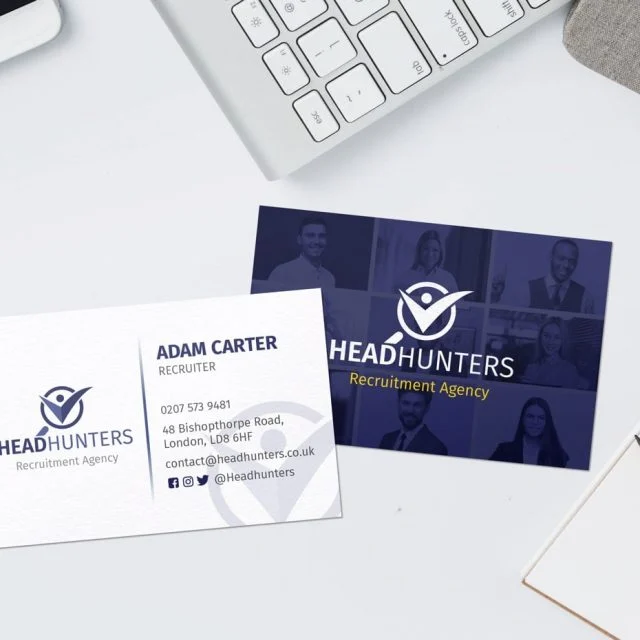 Matt Laminated Business Cards product photography for Aspect Printing