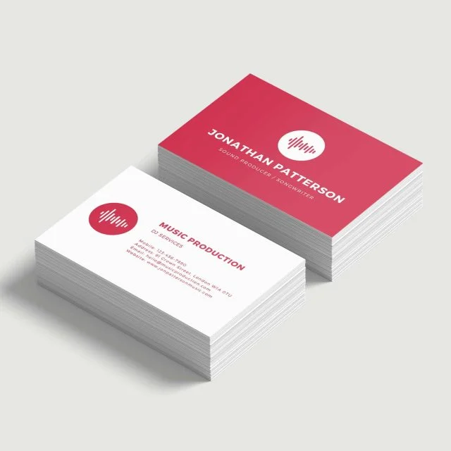 Business cards printing product photography for Aspect Printing
