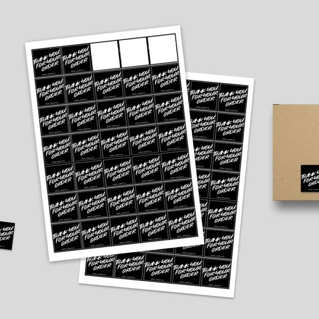 Self Adhesive Square Stickers product photography for Aspect Printing