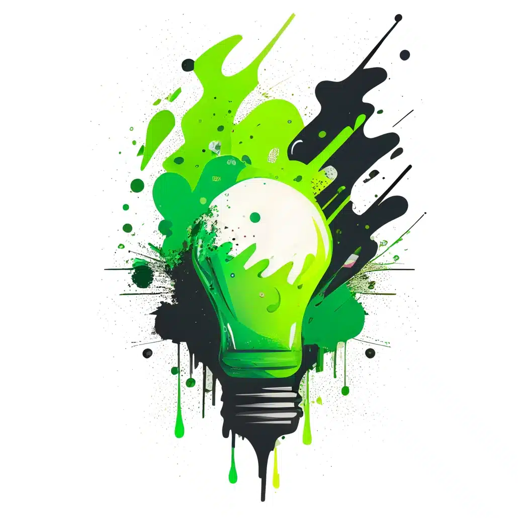 Eco friendly printing, a light bulb