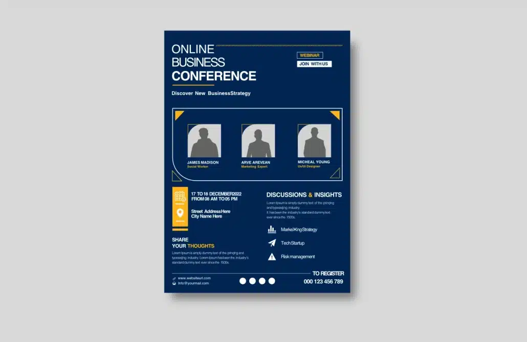 online event flyer