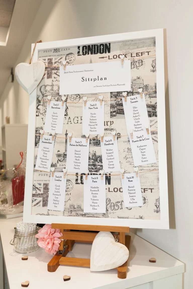 Wedding table plan