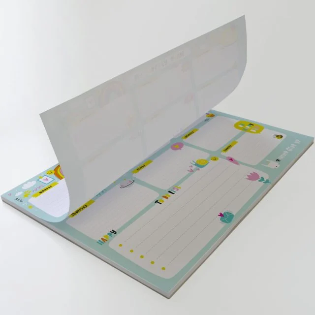 Glued Desk Pad Printing product photography for Aspect Printing