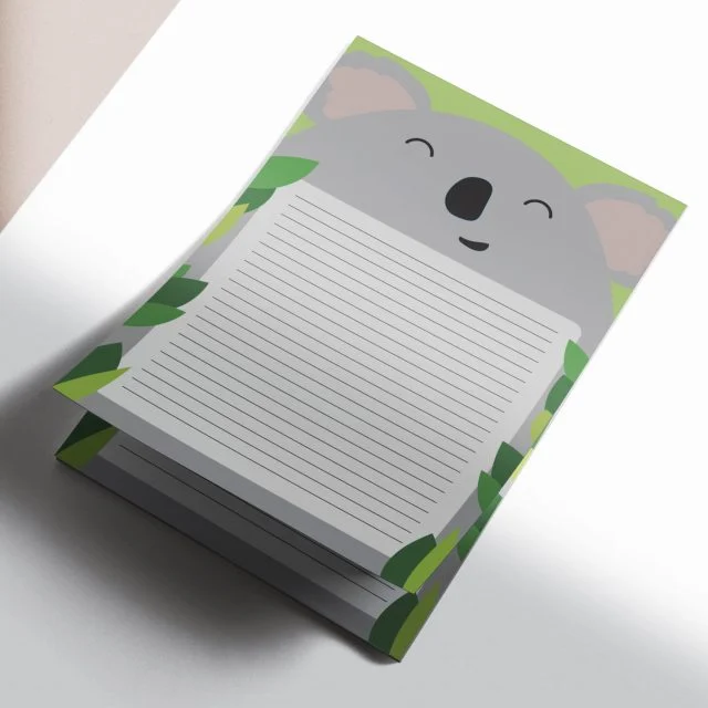 Glued Notepad Printing product photography for Aspect Printing