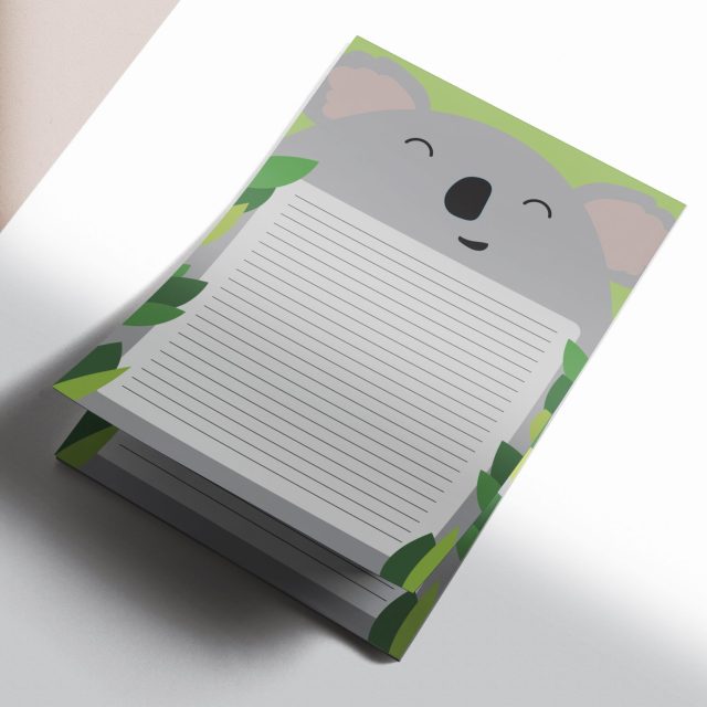 Glued Notepad Printing product photography for Aspect Printing