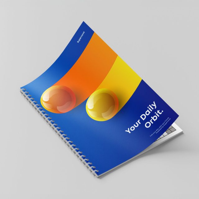 Diaried Wiro-Bound Printing product photography for Aspect Printing