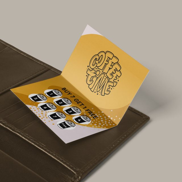 Folded Business Card Printing product photography for Aspect Printing