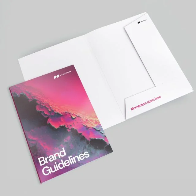 Interlocking Presentation Folder Printing product photography for Aspect Printing