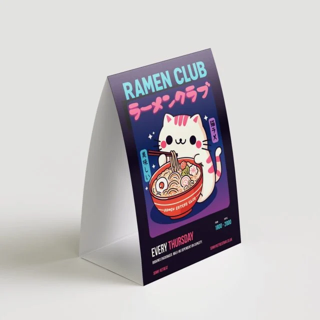 Tent Card Printing product photography for Aspect Printing