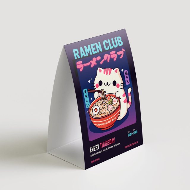Tent Card Printing product photography for Aspect Printing